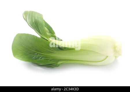 Pak choi Isolated On White Banque D'Images