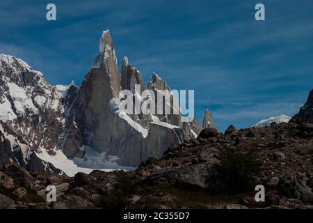 Cerro Torre à temps parfait, pas de nuages!!! Banque D'Images