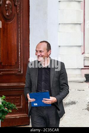 Le ministre des Finances, Wolfram Günther vom Sächsischen Ministerium für Energie, Klimaschutz, Umwelt und Landwirtschaft und Franziska Schubert, Fraktionsvorsit Banque D'Images