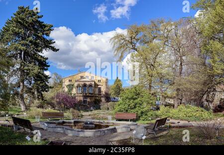 Jardin d'herbes et manoir à l'arboretum de Berlin Späth Banque D'Images