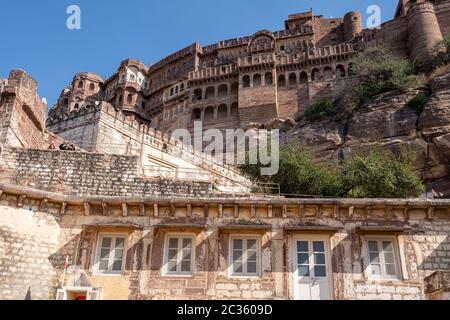 vue sur le fort mehrangarh Banque D'Images