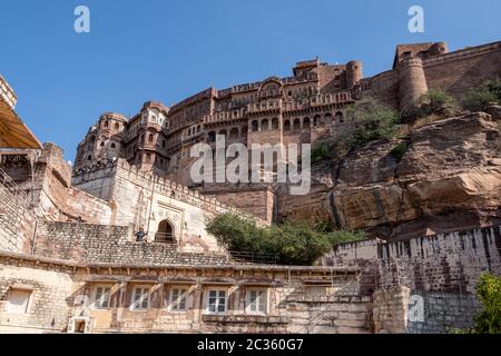 vue sur le fort mehrangarh Banque D'Images