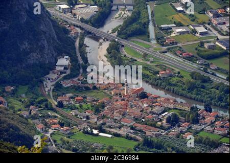 Solagna vue de Monte grappa en Italie Banque D'Images