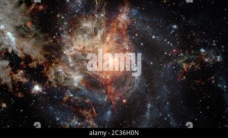 Disque spirale géante d'étoiles, de poussières et de gaz. Éléments de cette image fournie par la NASA Banque D'Images