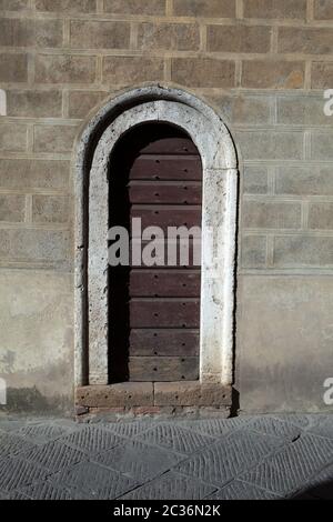 Porte en bois, en Toscane. Italie Banque D'Images