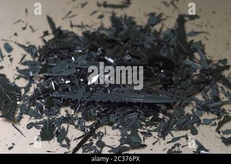 Cristaux d'iode, iode sous forme métallique. Banque D'Images