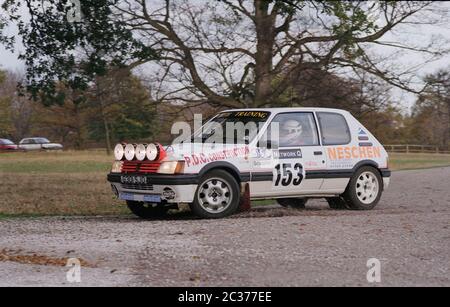 1996, Peugeot 205 Rally car, West Yorkshire, Royaume-Uni Banque D'Images