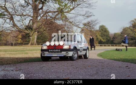 1996, Peugeot 205 Rally car, West Yorkshire, Royaume-Uni Banque D'Images