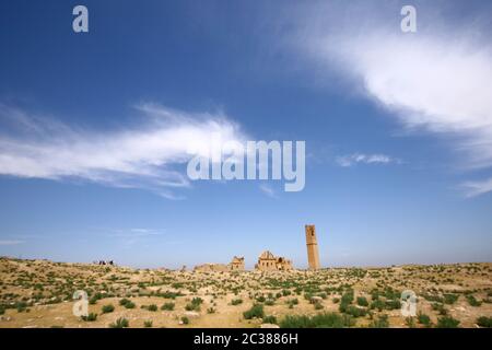 Ruines de l'université à Harran. C'était l'un des principaux bâtiments Ayyubid de la ville, construit dans le style classique de renouveau.Sanliurfa, Turquie. Banque D'Images