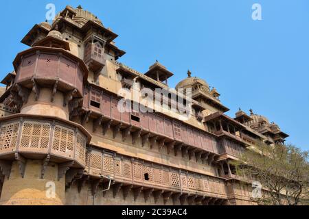 Jahangir Mahal à Orcha, Madhya Pradesh, Inde. Banque D'Images