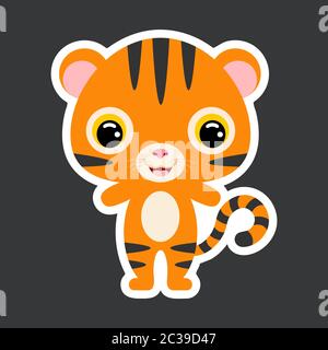 Bebe Tigre Design Kawaii Animal Image Vectorielle Stock Alamy