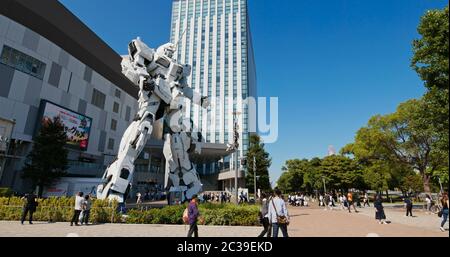 Tokyo, Japon 30 juin 2019 : statue de robot UNICORN Gundam à odaiba Banque D'Images