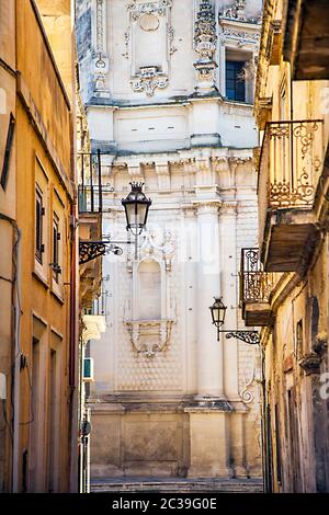 À l'église de San Matteo à Via dei Perroni Lecce Italie Pouilles Banque D'Images