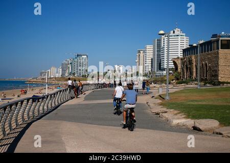 Strandpromenade 48, Tel Aviv, Israël/ plage, mer Méditerranée, Tel Aviv, Israël (nur für redaktionelle Verwendung. Keine Werbung. Referenzdatenbank : ht Banque D'Images