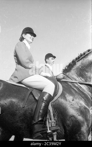 Chasse par force à Salzbourg en 1965: Chasseurs à cheval Banque D'Images