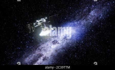 L'approche spatiale Magellan vers Vénus Banque D'Images