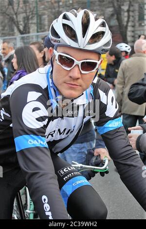 Heinrich Haussler de l'équipe Garmin - Cervelo pendant la Milan san Remo 2011, course cycliste, Milan - San Remo (298 km) le 22 mars 2011 à Milan, Italie - photo Laurent Lairys / DPPI Banque D'Images