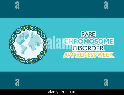 illustration vectorielle créative de la semaine de sensibilisation au désordre chromosomique rare concept poster design Illustration de Vecteur