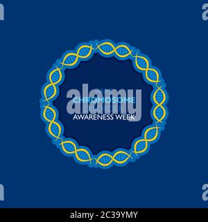 illustration vectorielle créative de la semaine de sensibilisation au désordre chromosomique rare concept poster design Illustration de Vecteur