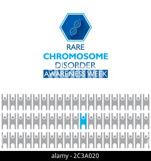 illustration vectorielle créative de la semaine de sensibilisation au désordre chromosomique rare concept poster design Illustration de Vecteur
