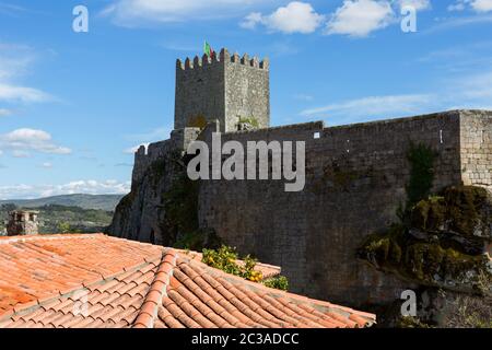 Sortelha Château, village historique près de Covilha, Portugal Banque D'Images