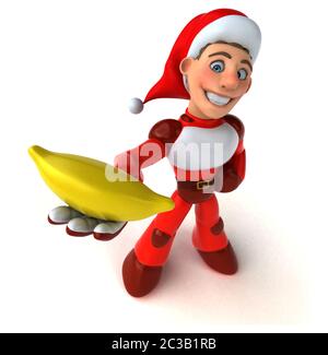 Super Fun Santa Claus - 3D Illustration Banque D'Images