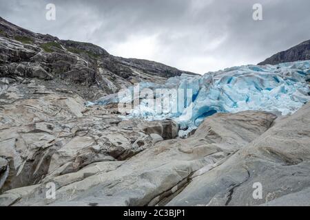 Nigardsbreen, glacier de Jostedalsbreen en Norvège, août 2018 Banque D'Images