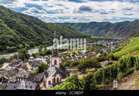 Alf à la Moselle Rhénanie-Palatinat en Allemagne. Banque D'Images