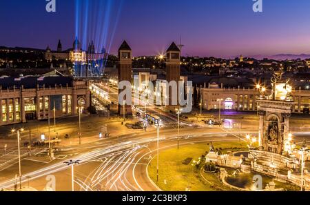 Plaza de Espana Barcelone Espagne Europe. Banque D'Images