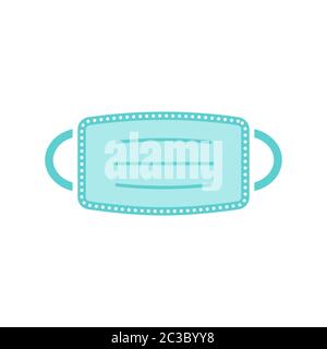Icône de masque de couleur isolée sur blanc. Illustration vectorielle. Illustration de Vecteur