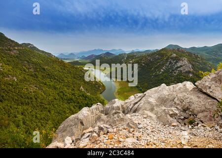 Rijeka Crnojevica, près de Lac de Skadar - Monténégro Banque D'Images