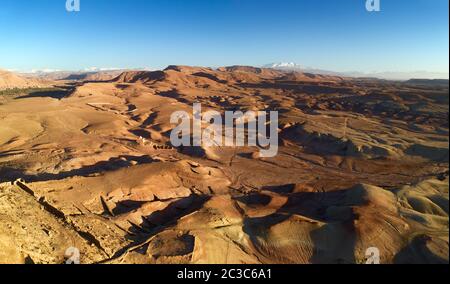 Panorama des montagnes de l'Atlas de l'antenne Banque D'Images