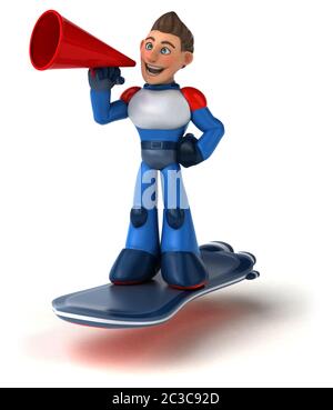 Fun super-héros moderne - vol 3D Illustration Banque D'Images