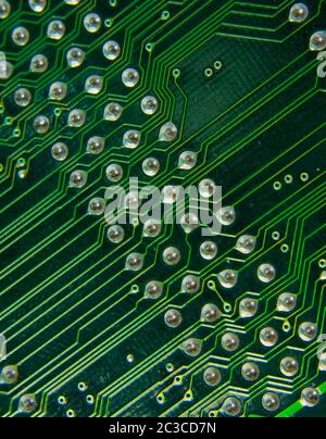 Avis sur carte mère informatique pièces détachées. Pour l'utilisation ou la texture d'arrière-plan Banque D'Images