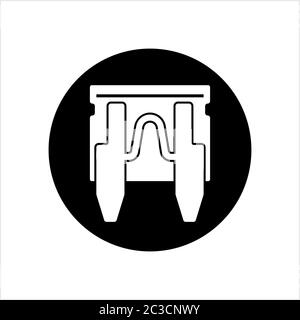 Icône de fusible, illustration de l'illustration du vecteur de fusible de protection contre la rupture Illustration de Vecteur