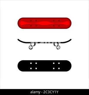 Icône de skateboard, illustration Adventure Sport Vector Art Illustration de Vecteur