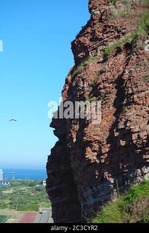 Rocher sur Helgoland Banque D'Images