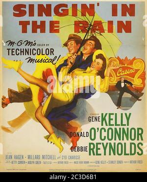 Singin in the Rain - affiche de cinéma d'époque Banque D'Images