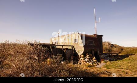 Randonnée pédestre sur le sentier du cercle arctique au Groenland. Banque D'Images