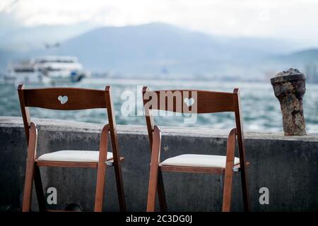 Sièges de chaise près de la saison Holiday concept photo Banque D'Images