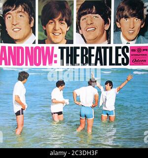 Beatles and Now'' The Beatles - Vintage 12'' vinyle LP couverture Banque D'Images