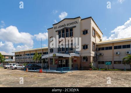 Kuala Belait, Brunei - décembre 3 2018 : École St. John's, fondée par l'Église catholique St. John en 1929 Banque D'Images