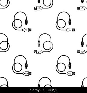 Illustration du schéma vectoriel du câble micro USB, du câble USB Illustration de Vecteur