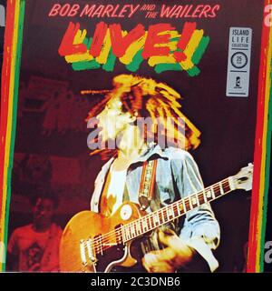 BOB MARLEY et LES WAILERS - WAILERS LIVE - Vintage 12'' vinyle LP couverture Banque D'Images