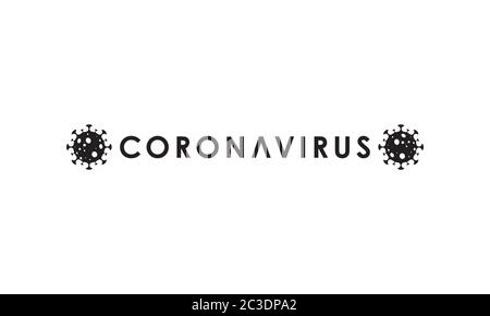 coronavirus texte mot logo design vecteur Illustration de Vecteur