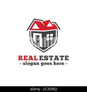 Modèle de conception immobilière. Logo de la maison. Vecteur et illustration. Illustration de Vecteur