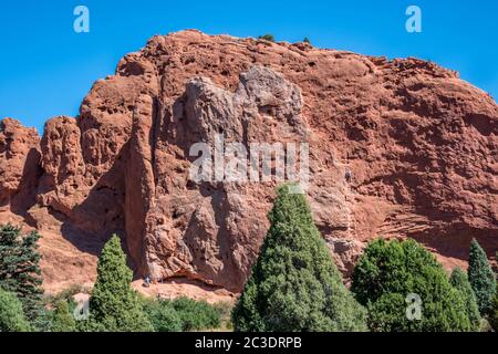 Paysage rocheux de Colorado Springs, Colorado Banque D'Images