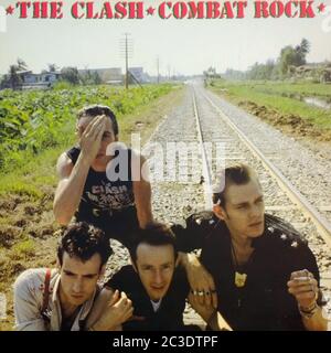 CLASH combat Rock - Vintage 12'' LP ALBUM couverture en vinyle Banque D'Images