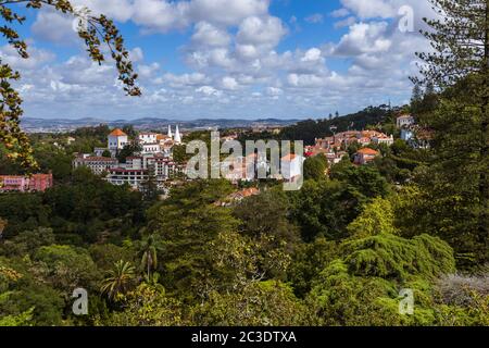 Vieille Ville et Palais National de Sintra - Portugal Banque D'Images