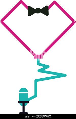 stéthoscope en noeud avec micro Illustration de Vecteur